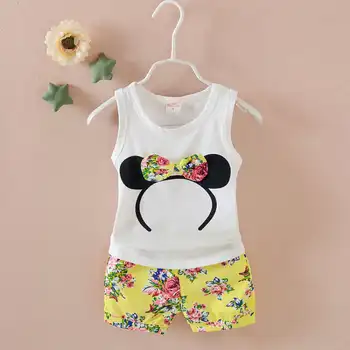 

Baby girl summer clothing set newborn baby vest+short pants 2pcs casual toddler sport suits for boys infant cotton tracksuits