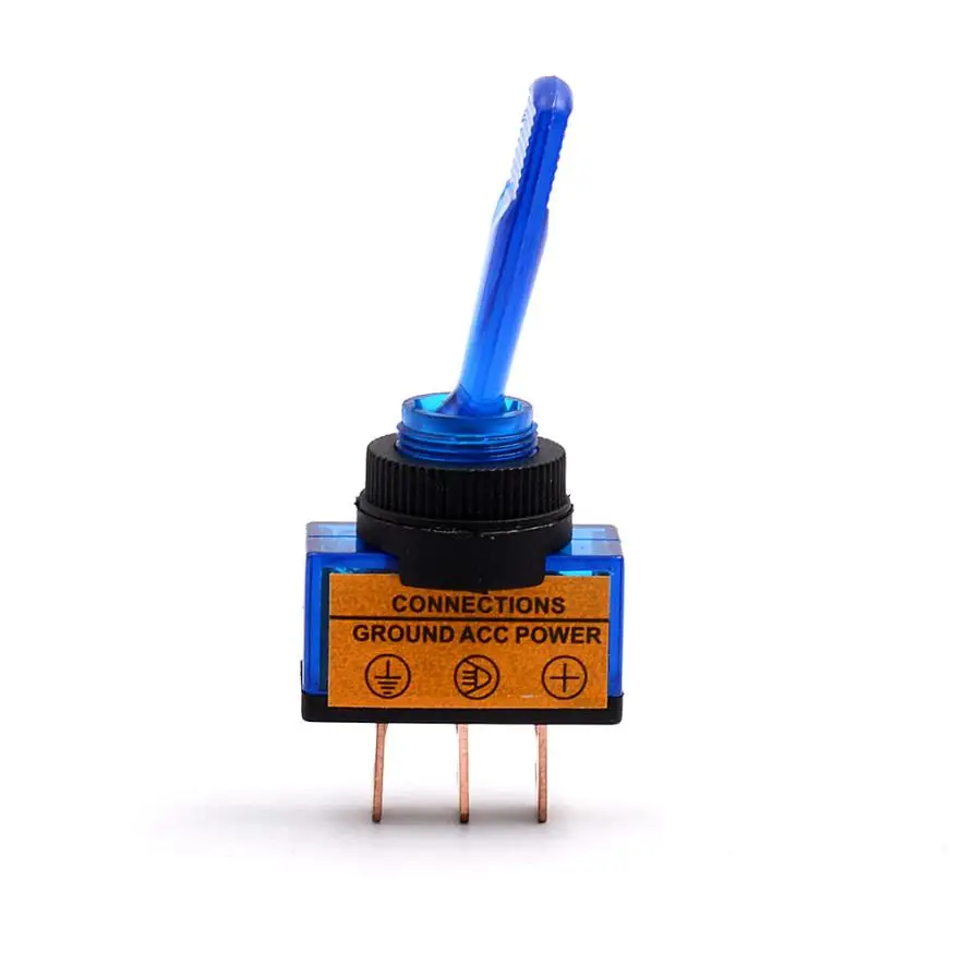 Waterproof Switches 4Pin 12V 20A Bar Rocker Toggle Switch Blue LED