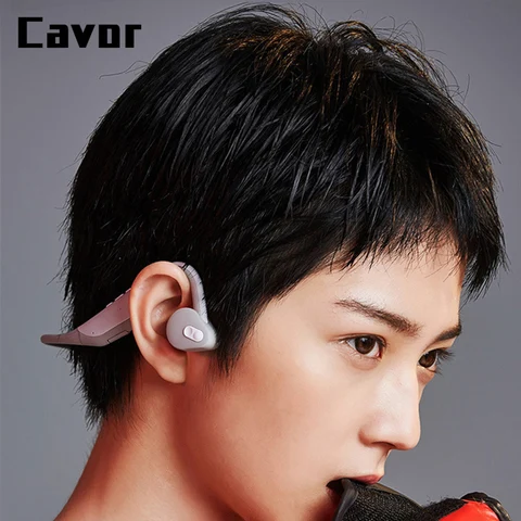 Fone de Ouvido sem Fio Fones à Prova Leve sem Fio para Iphone Nova Tecnologia Condução Óssea Bluetooth Dlightpeso Água x 2020