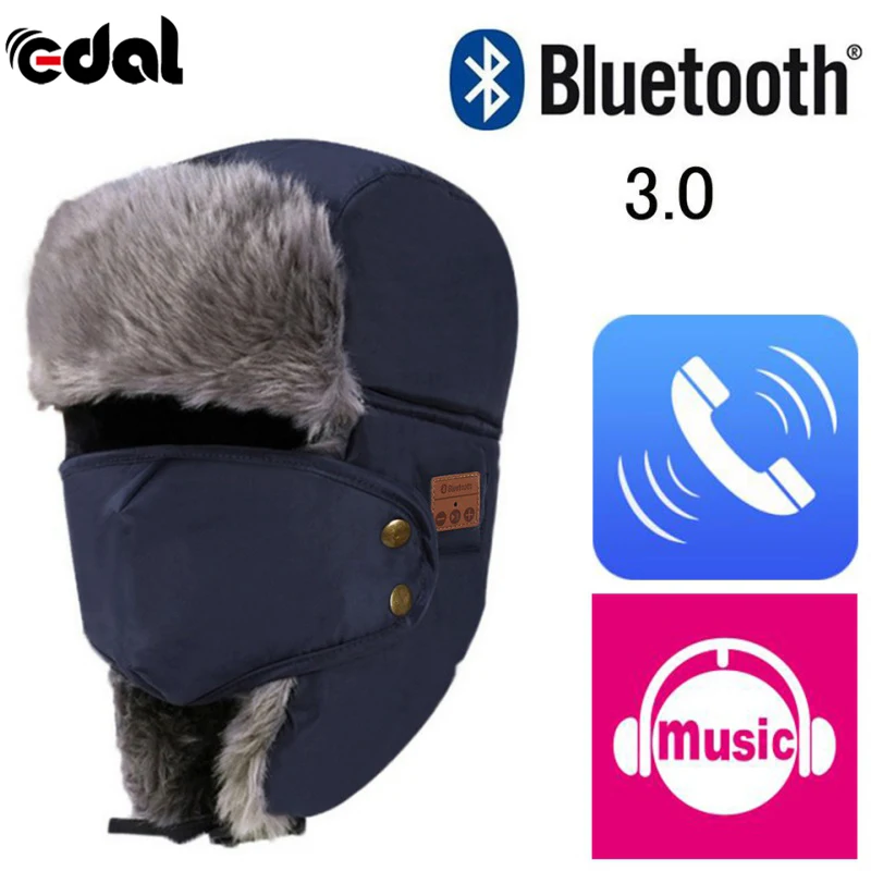 Купить Эдал 1 шт. теплая шапка бини беспроводные, с функцией Bluetooth ...