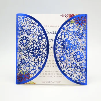 

Custom Laser Cut Wedding Invitation Greeting Cards With Engrave