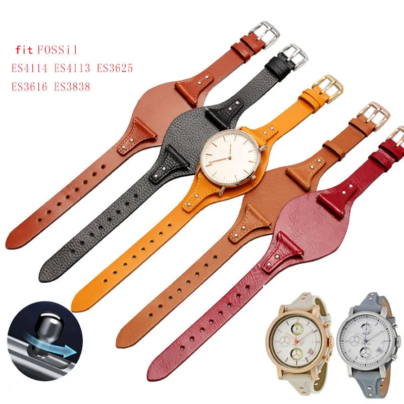 Ремешок первый слой из телячьей кожи для Fossil ES3616 ES3838 ES4114 женский ремешок
