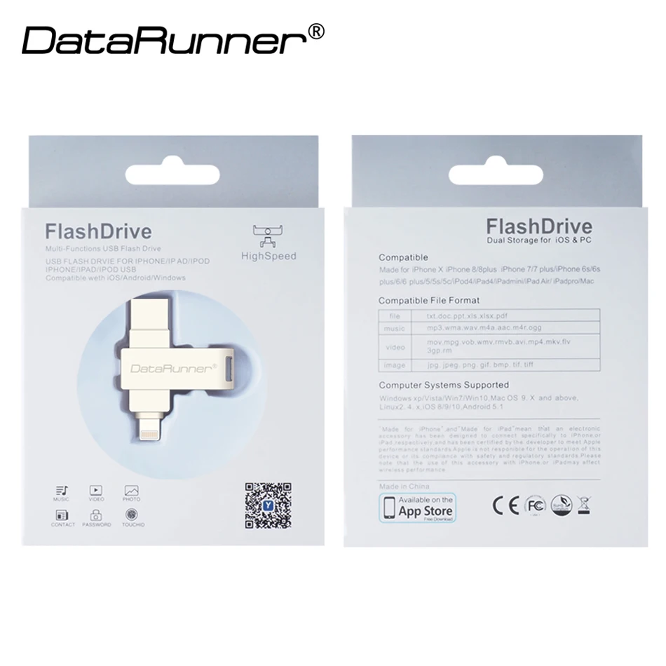 DataRunner OTG USB 3 0 флэш накопитель Вращающаяся ручка диск 8 ГБ 16 32 64 128 2 в 1 Флешка для