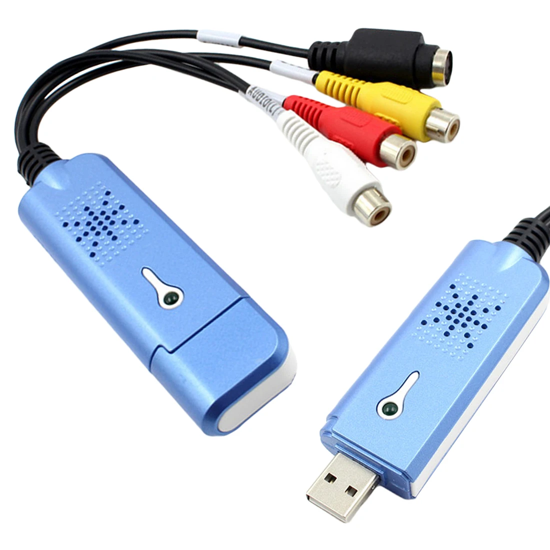 Etmakit USB 2.0 Audio Video Grabber Adapter Video Capture Card Converter TV Tuner for Computer Win XP 7 8 10 NTSC PAL