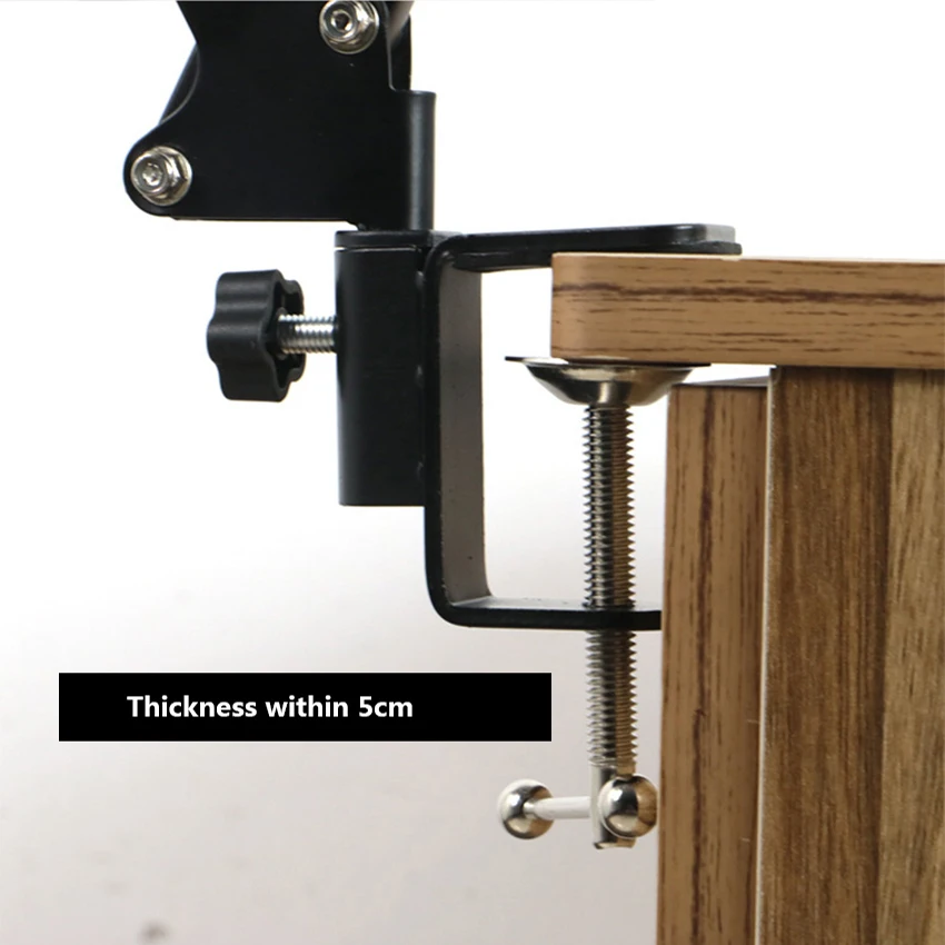 Foldable Metal Stands Mounts Holder for Microphones Tabletop Convenient Tripod Bracket with Clamp for Bloggers microphone stand