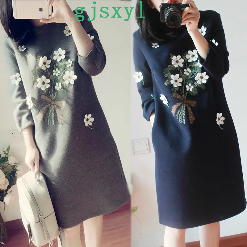 

maternity dresses pregnancy Clothes Will Code Suit-dress pregnant Dress elegant Fat Long Fund Sleeve Rendering Unlined Garment