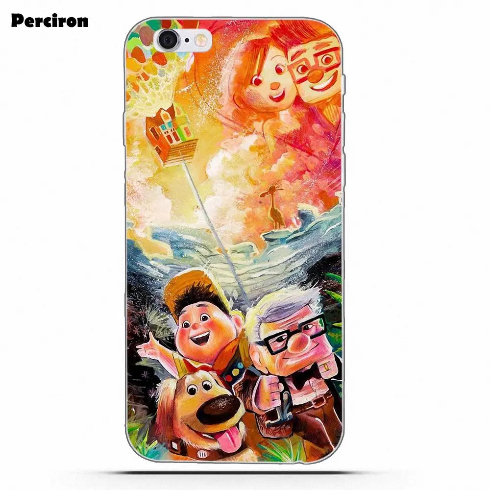 Мультфильм красота вверх Pixar Карл и Элли для iPhone 4 4S 5 5C SE 6 S 7 8 Plus X Galaxy S5 S6 S7 S8 Grand Core II