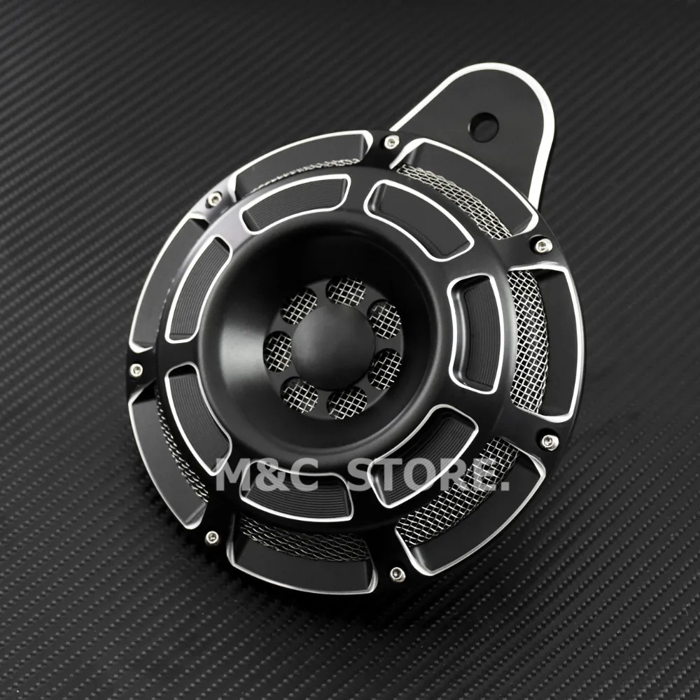 Черный хром рог крышка для Harley Touring FLT Big Twin 1991-15 16 17 Sportster XL 883 2007