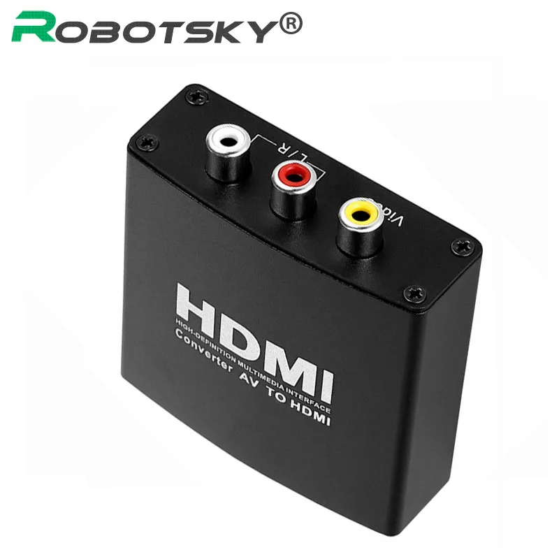 

Robotsky Top Quality RCA to HDMI Converter 3.5mm HD AV Audio Output AV To HDMI Switch Adapter For DVD/STB/HD Player