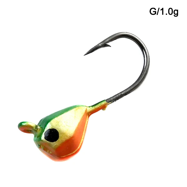 5 Pcs Winter Ice Fishing Hook Lure Mini Metal Bait Fish Head Hook Bait Jigging Fishing Tackle KH889 - Цвет: G  1g