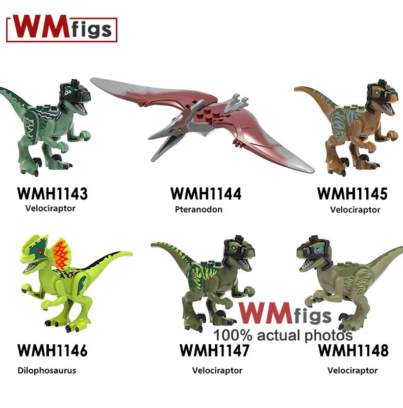 

Dinosaurs Animals Mini Baby Dolls Jurassic World Shark Panther Model Building Blocks Toys for Children Birthday Gift