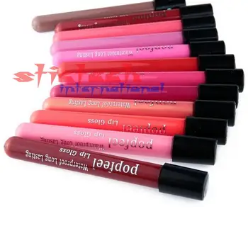 

by dhl or ems 500pcs Waterproof Long-lasting Lip Gloss Pigment Dark Purple Black Red Matte Liquid Lipstick Lot Makeup