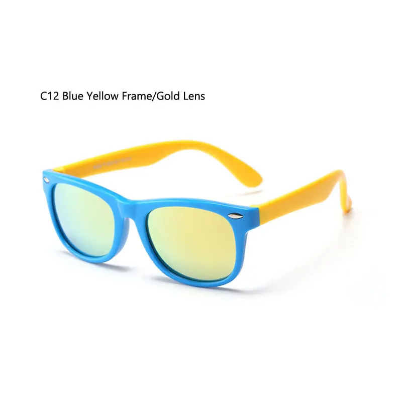 Квадратный поляризационные солнцезащитные очки для женщин дети обувь девочек мальчиков дети Eyegalsses детская картонная Защита от солнца очки г - Цвет линз: C12