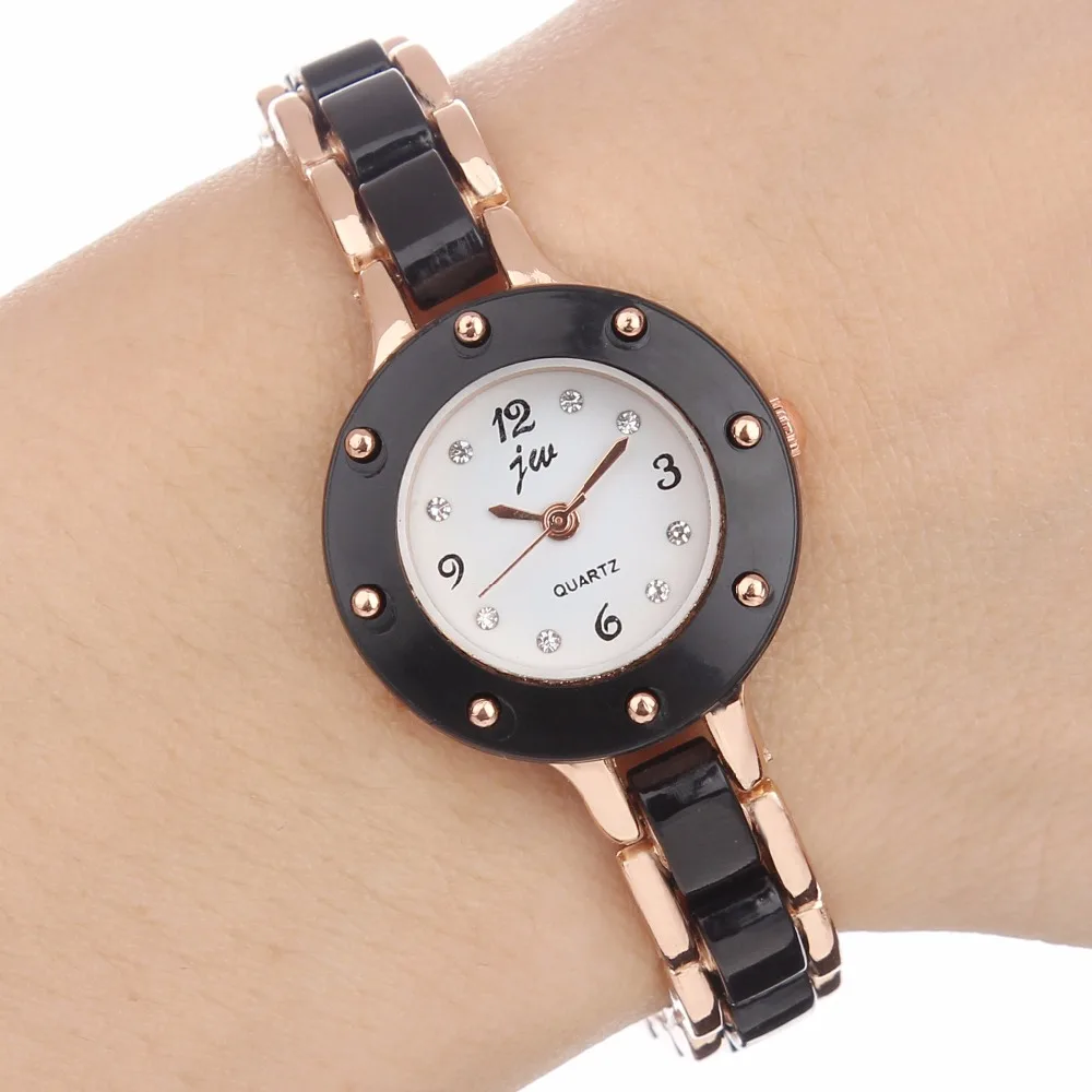 

60pcs/lot JW-F273 Fashion & Casual Women Dress Watches Bracelet Ladies Bangle Dress Wristwatch Elegant Imitation Ceramic Watch