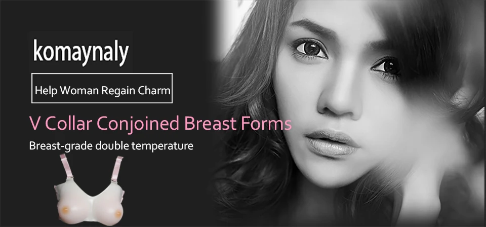 Komaynaly Strap-on Silicone Breast Forms Realistic Nipple Fake Boobs for Crossdresser Cosplay01