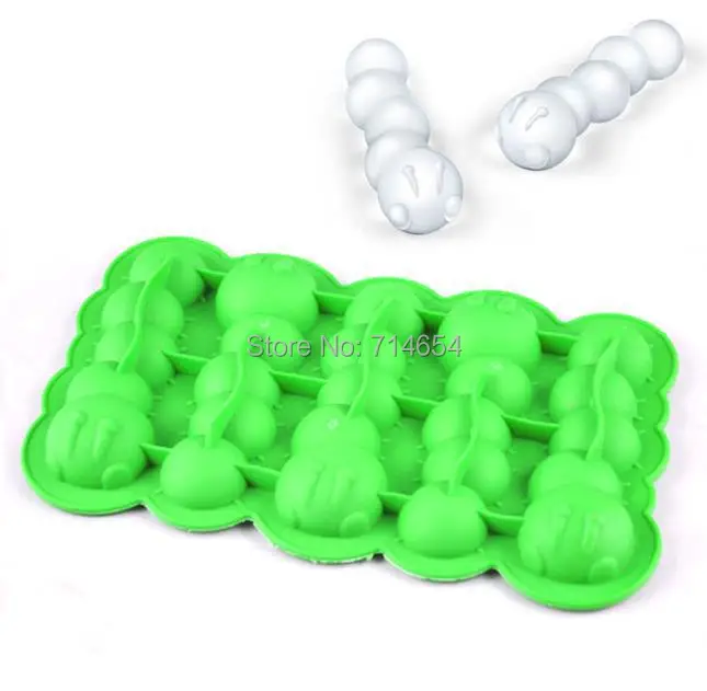 128PCS Novelty Silicone Ice Cube Trays Mold Caterpillar Worm Shape Ice