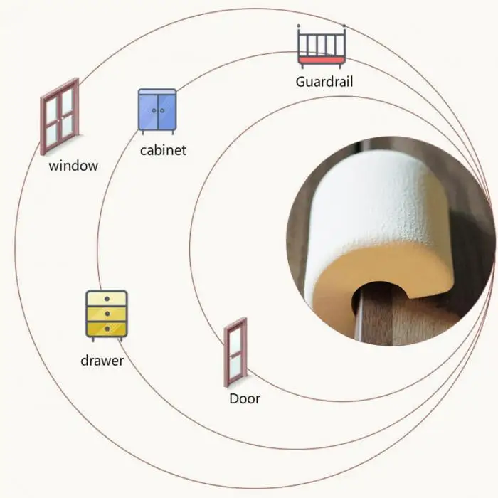 6 шт. дверной стоппер для детей зажим для пальца нанесите монтажную пену безопасности ребенка хлопает дверь защитный инструмент hogard
