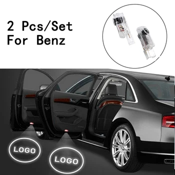 

LED Courtesy With Logo Only For Benz W164/W215/AMG/ R300/R320/R400/R500/ML500 2Pcs/Set Ghost Shadow Projetor Weclome Lamp
