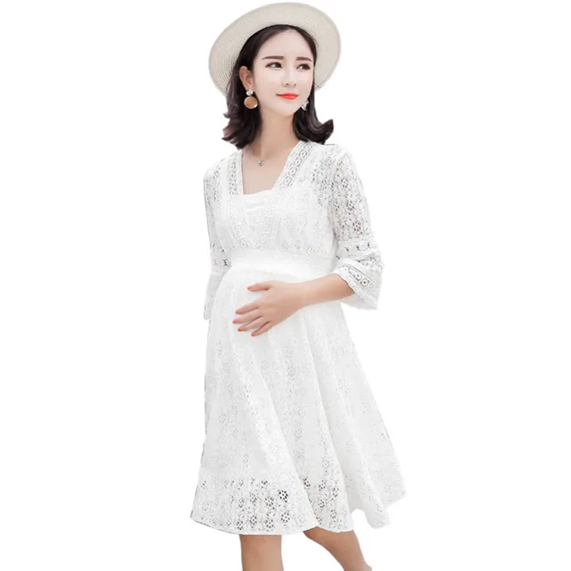 White Dress for Pregnant Women