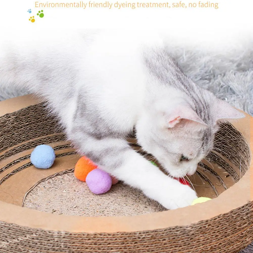 Забавный мяч для кошек, игрушка, цветной мячик, мячик для кошек, уход за котом, устойчивые к царапинам принадлежности для домашних животных, Когтеточка для кошек, товары для домашних животных