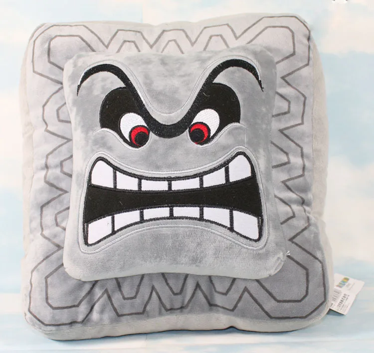 

Super Mario Bros Grey Brick Plush Toy Soft Stuffed Dolls Free Shipping