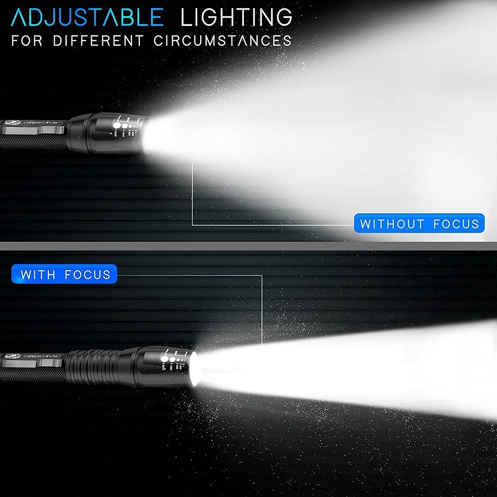 Brightest and Best LED Tactical Flashlights Set With Water Resistant T6/L2 8000 lumen torch 5 modes zoomable flashlight Brightest and Best LED Tactical Flashlights Set With Water Resistant T6/L2 8000 lumen torch 5 modes zoomable flashlight