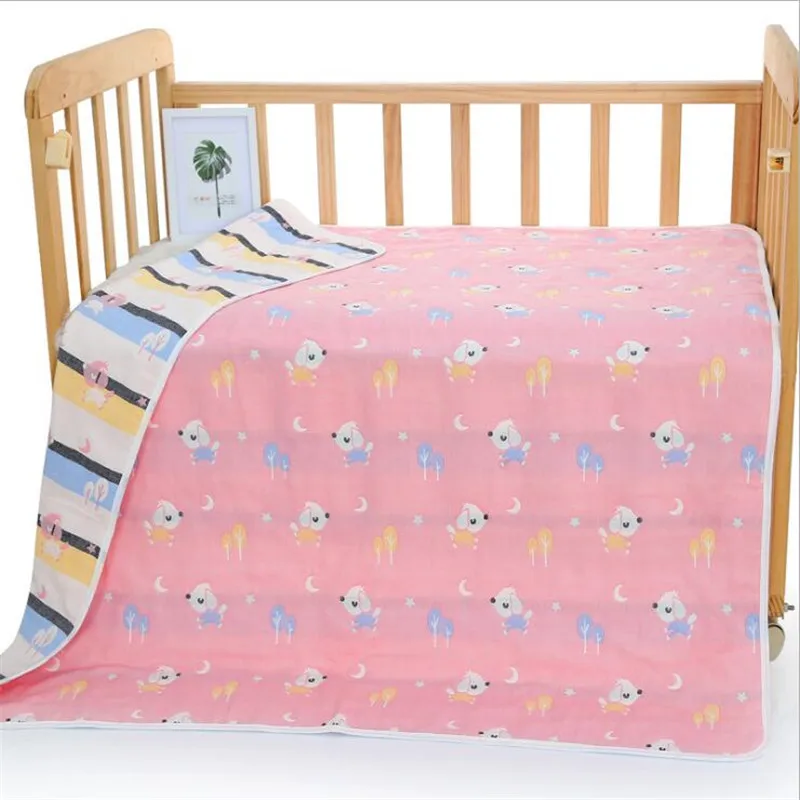 6 слоев газовое спальное Одеяло 100 хлопок детское банное полотенце новорожденное хлопчатобумажное одеяльце дети кондиционер комнатное одеяло - Цвет: AS THE PHOTO