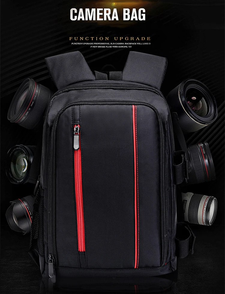 Waterproof DSLR Backpack Camera Bag Laptop Photography Travel Bag