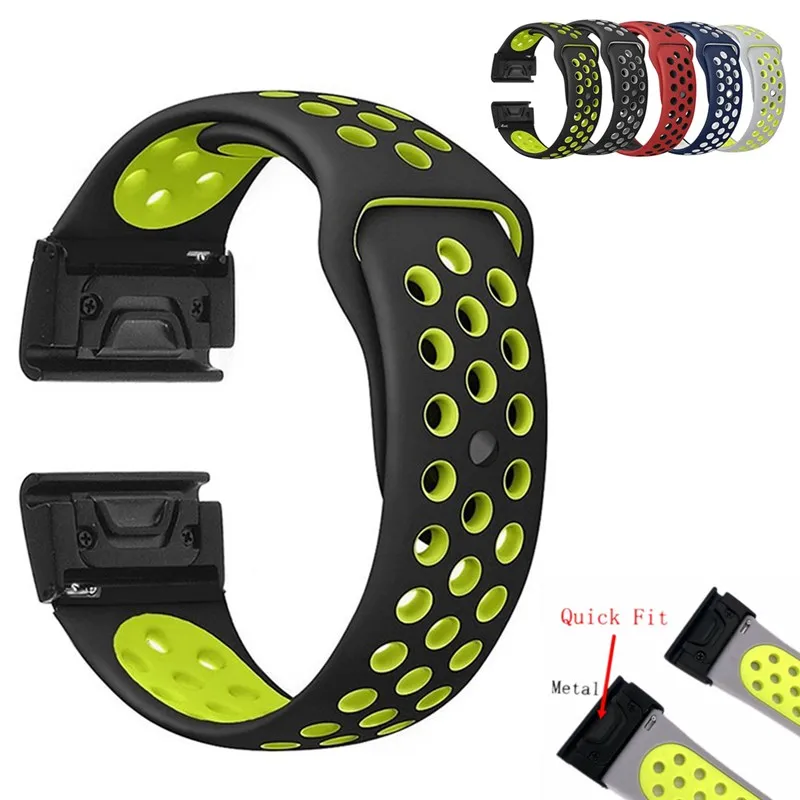 

22MM Silicone Band for Garmin Fenix 5/Quatix 5/Forerunner 935/Approach S60 Replacement Watchband Belt Quick Fit Bracelet Strap