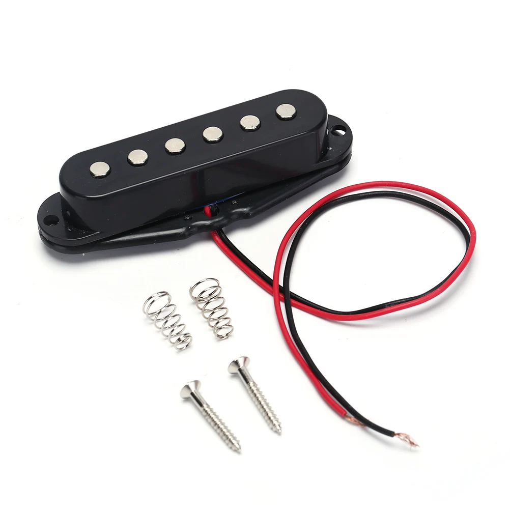 

1pc Black Single Coil Sound Pickup for 6 Strings Electric Guitar Harmonious