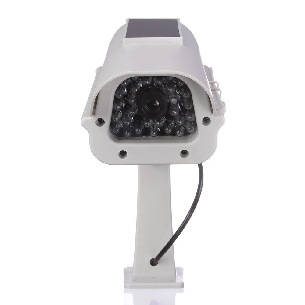 Открытый/крытый солнечной энергии CCTV Манекен камеры безопасности поддельная камера со вспышкой светодиодный(белый