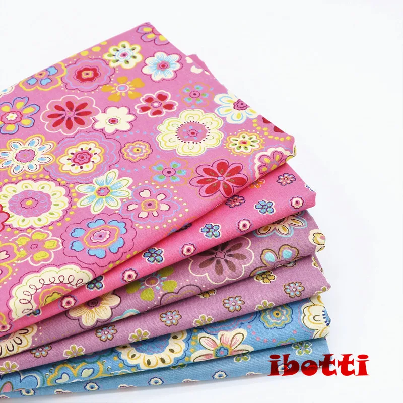 6 pcs/Lot 18*22inch Fat Quarters Quilting Fabric Bundles for Quilting
