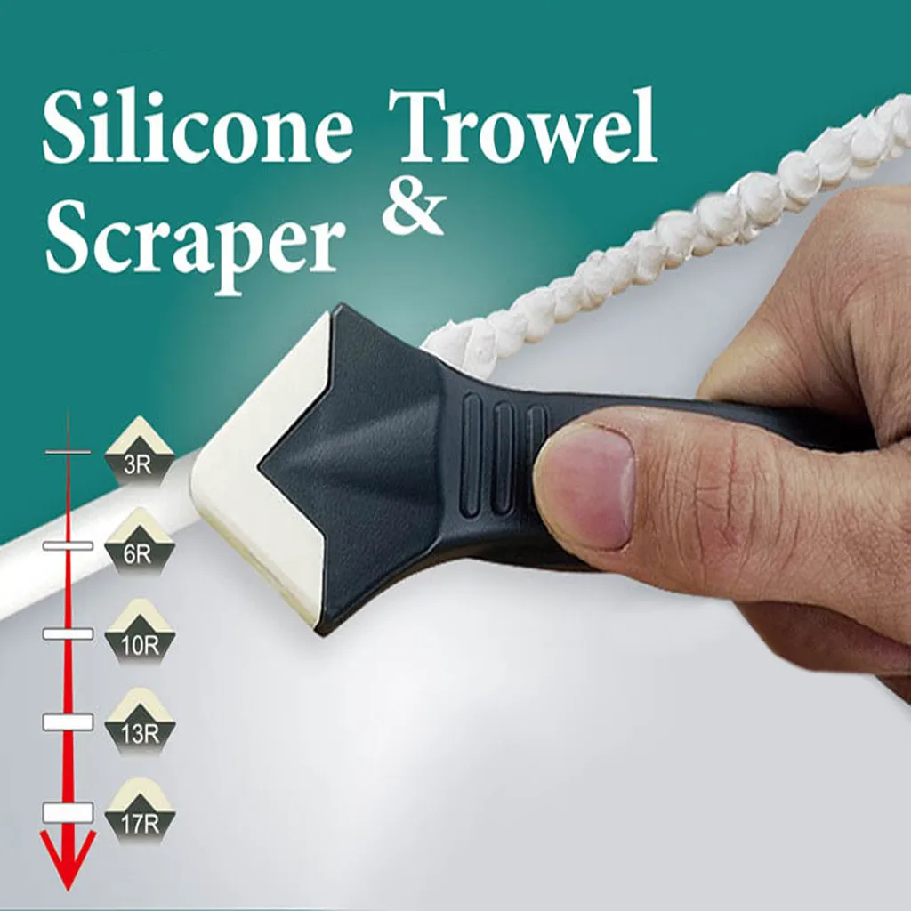 

2Pc 3 In 1 Silicone Remover Caulk Finisher Sealant Smooth Scraper Grout Kit Tools Plastic Hand Tools Set Accessories