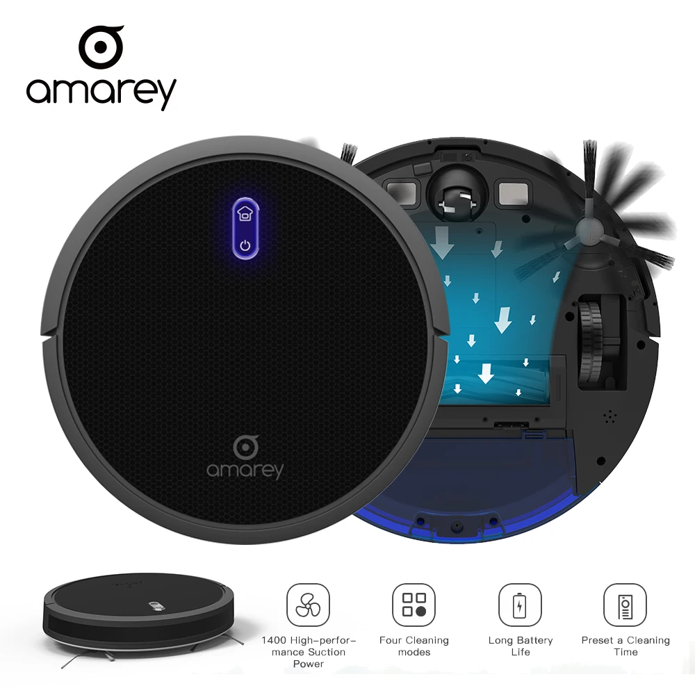 

Amarey Robot Vacuum Cleaner For Home Automatic Sweeping Dust Sterilize Smart Washing Mopping Vacuum Automatic Charging A800