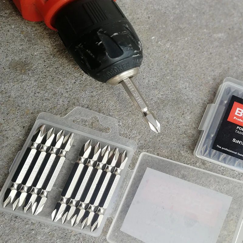 Magnetic Bit Set 60mm Electronic Screwdriver Bits Double Head for Drywall Screws