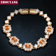 Классический Благородный Австрийский Кристальный браслет цвета розового золота для женщин, Свадебный, высокое качество ZYH048 ZYH072 ZYH073 ZYH139 ZYH181