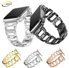 KINGBEIKE Stainless Steel Watchband For Apple Watch Series 1 2 3 4 38mm 40mm 42mm 44mm Bracelet iwatch Strap Metal Band