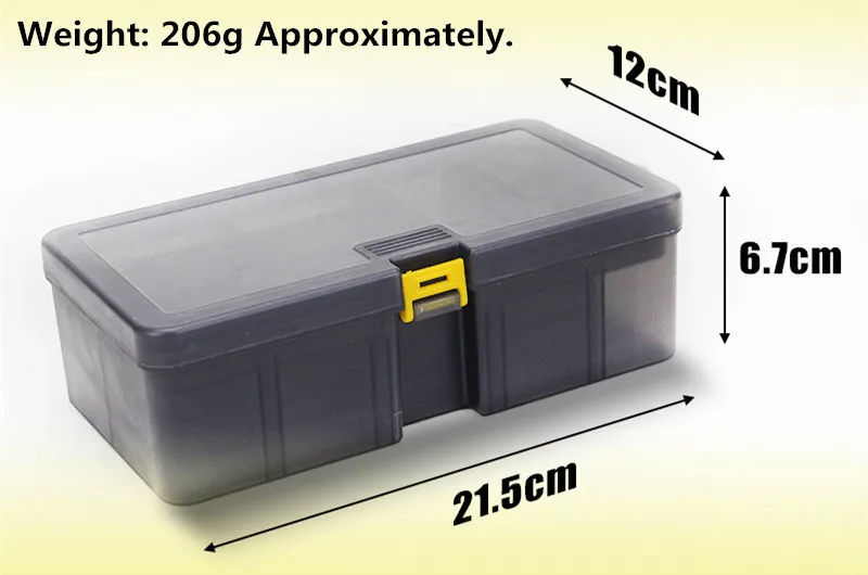 Double Layers Thickened Size Plastic Lure Fishing Box for Fishing Bait Tools Accessories Fishing Tackle Storage Box 21x12x6.5cm (12)