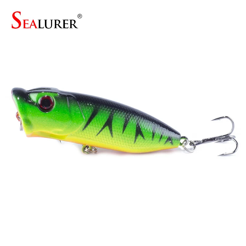  Fishing Topwater Floating Popper Poper Lure Hooks Crank Baits Tackle Tool  6.5cm 11g 