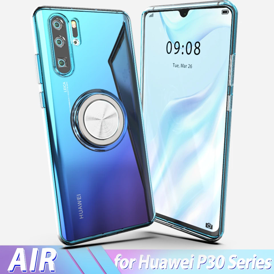 

Soft TPU Case for Huawei P30 Pro Lite Cover Transparent Protective Case Cover for Huawei P30 Pro Magnetic Phone Stand Holoder