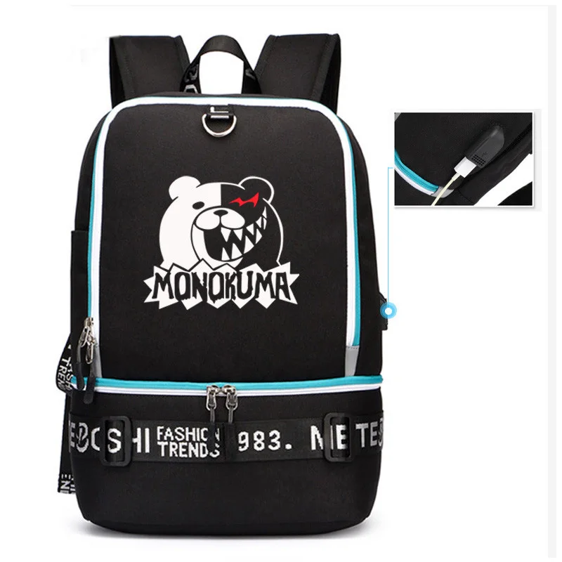 Danganronpa Monokuma Kawaii рюкзак аниме женский рюкзак Mochila Feminina холщовые школьные сумки для девочек-подростков рюкзак для ноутбука