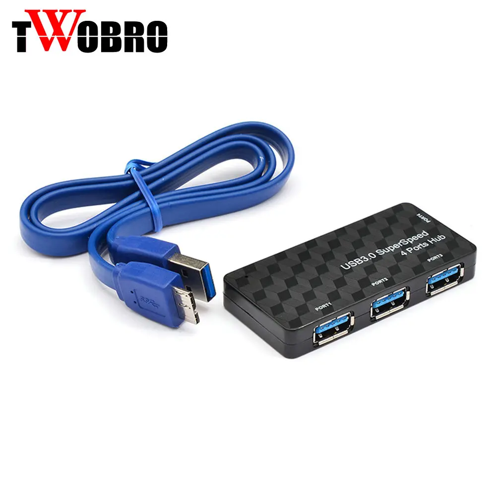 USB 3,0 концентратор высокой Скорость 4 Порты и разъёмы док-станция USB 3,0 удлинитель адаптер Мощность кабель для портативных ПК