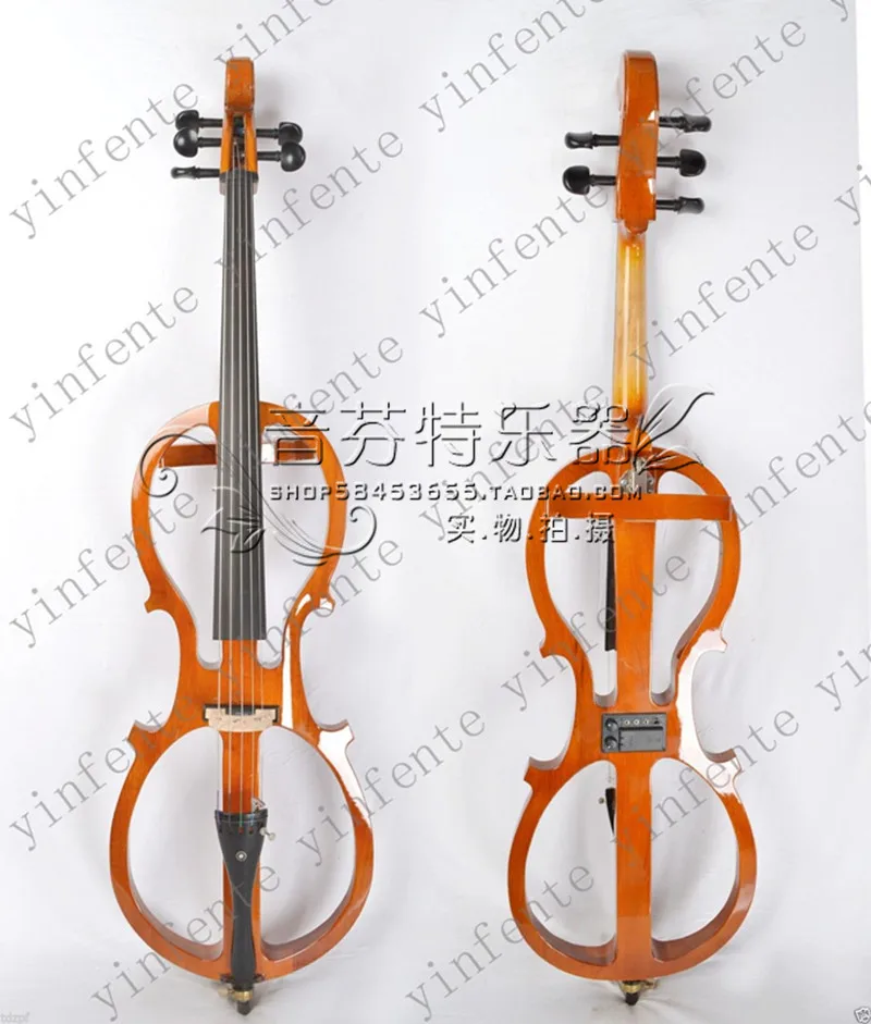 

5 string quality cello electronic cello yellow wood ebons