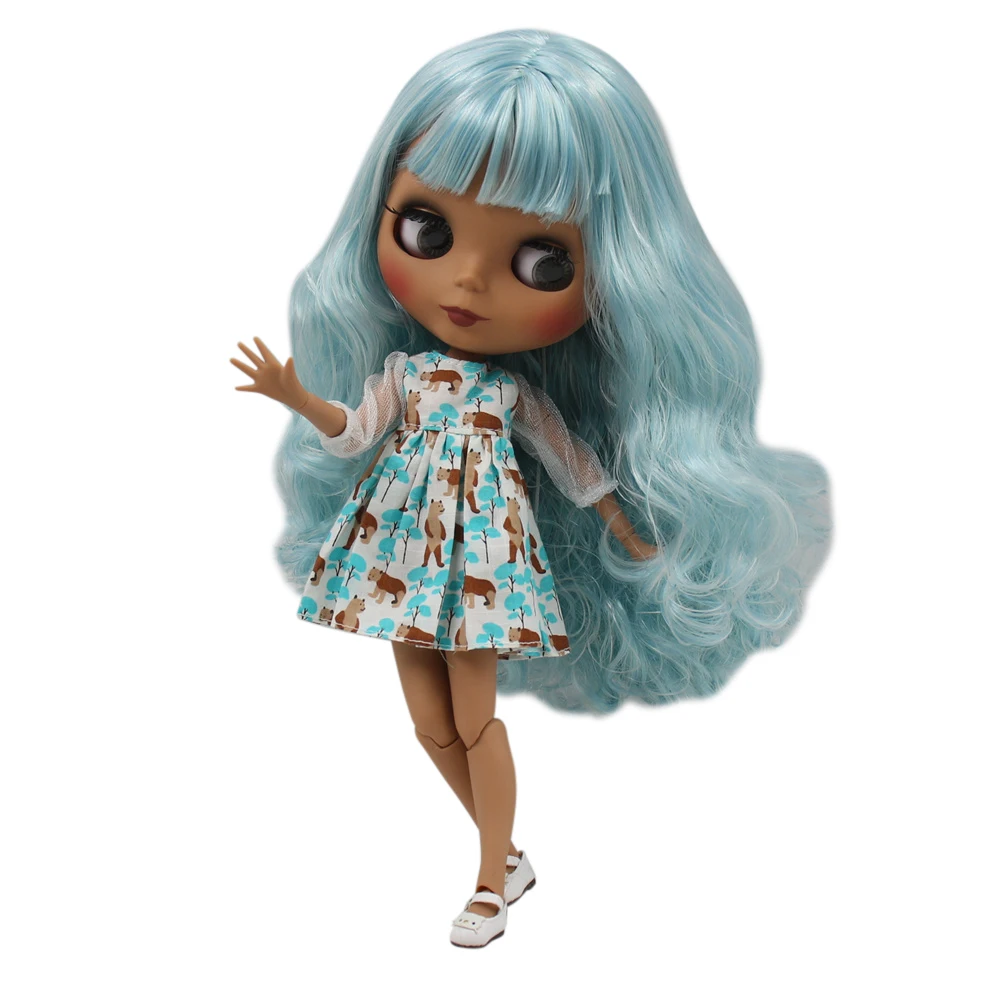 Кукла Blyth ICY DBS с темной кожей шарнирное тело новое матовое лицо золотыми