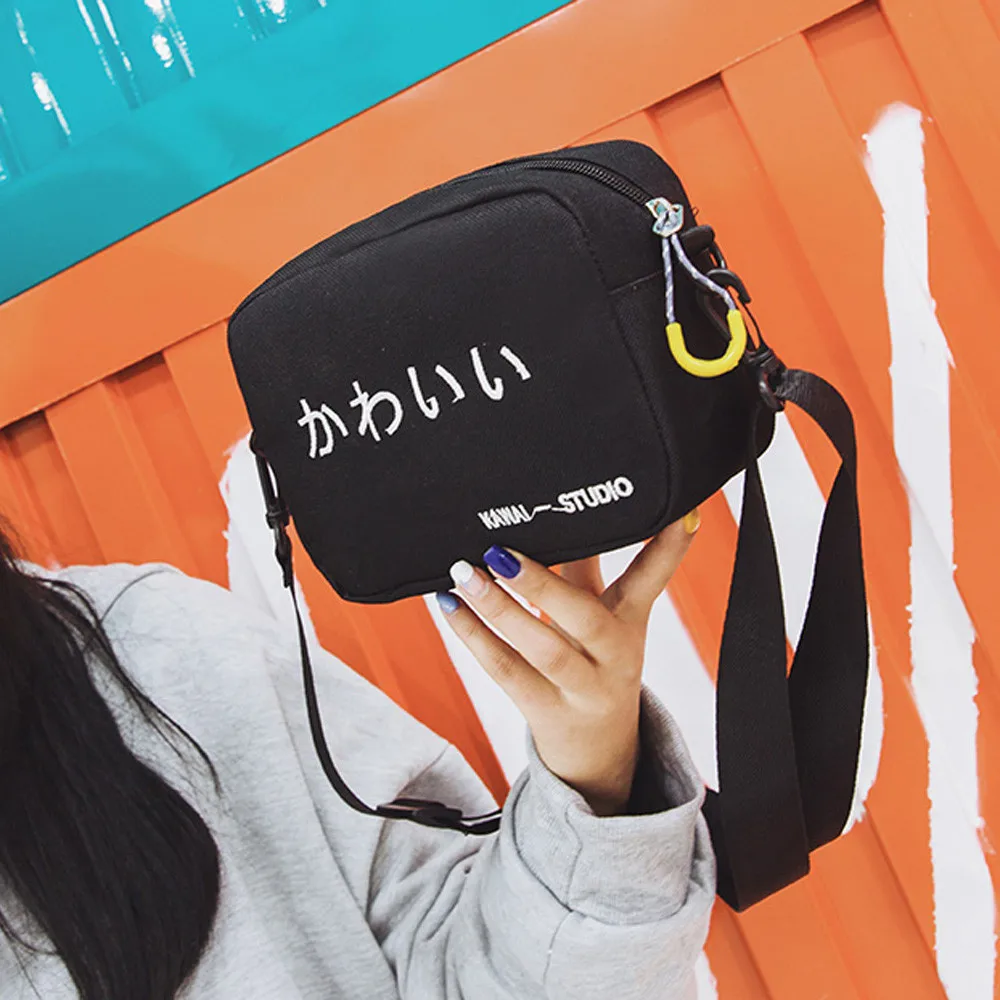 

Women Pure Color Casual Tote Outdoor Bag Canvas Handbag Zipper Shoulder Bag Ladies Portable Shoulder Bag