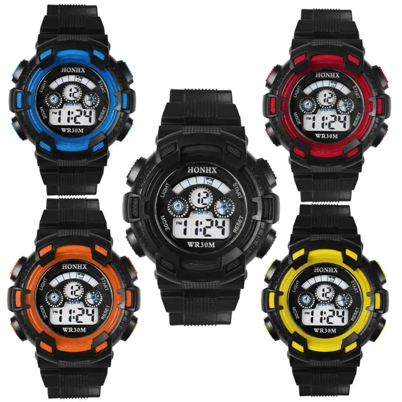 

Fashion Student watches Multifunction Waterproof Sports Electronic Watch Casual Outdoor Silicone Children Digital Bracelet Watch