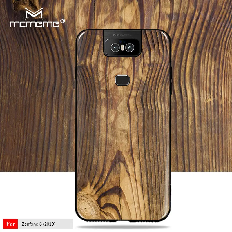 

ZS630KL Wood grain For Asus Zenfone 6 2019 case cover Soft TPU Silicone fashion painting For Zenfone 6z 6 ZS630KL phone Case