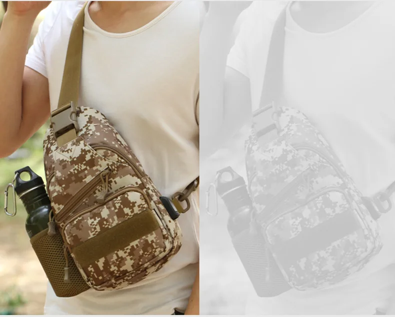 Нагрудная сумка, слинг, рюкзак для кемпинга, военный, тактический, спортивный, армейский, для улицы, Sac De Sport, для пеших прогулок, Mochlia Molle XA768WA