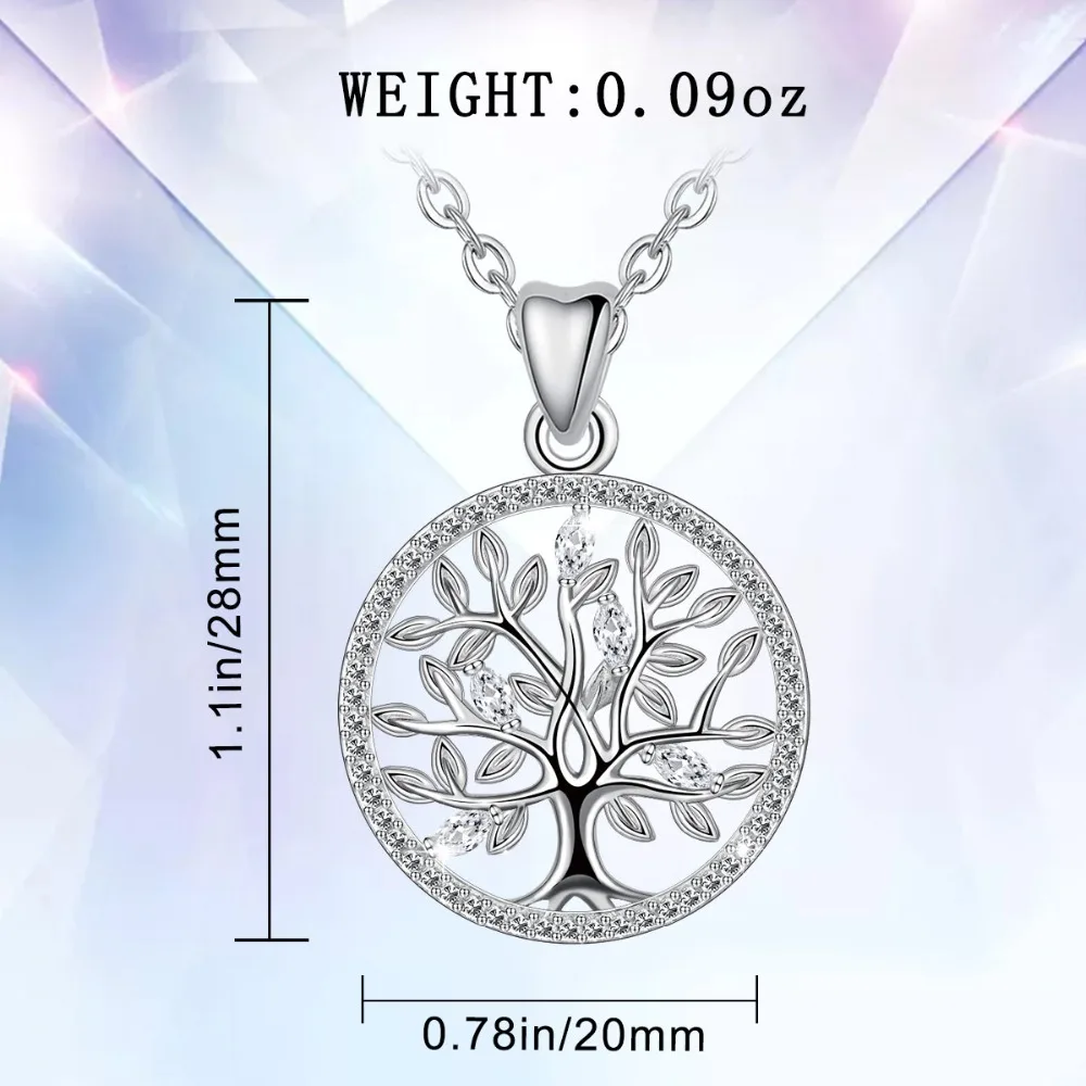 Jewelry Trends Sterling Silver Large Celtic Tree of Life Pendant on 20 Inch Box Chain Necklace