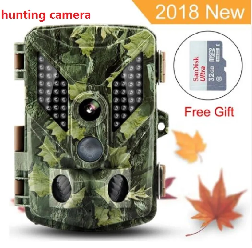 

32GB Outlife 1080P Hunting Camera IP67 Waterproof Trail Camera Action IP Camera 120 Degree Night Vision For Wildlife Animal